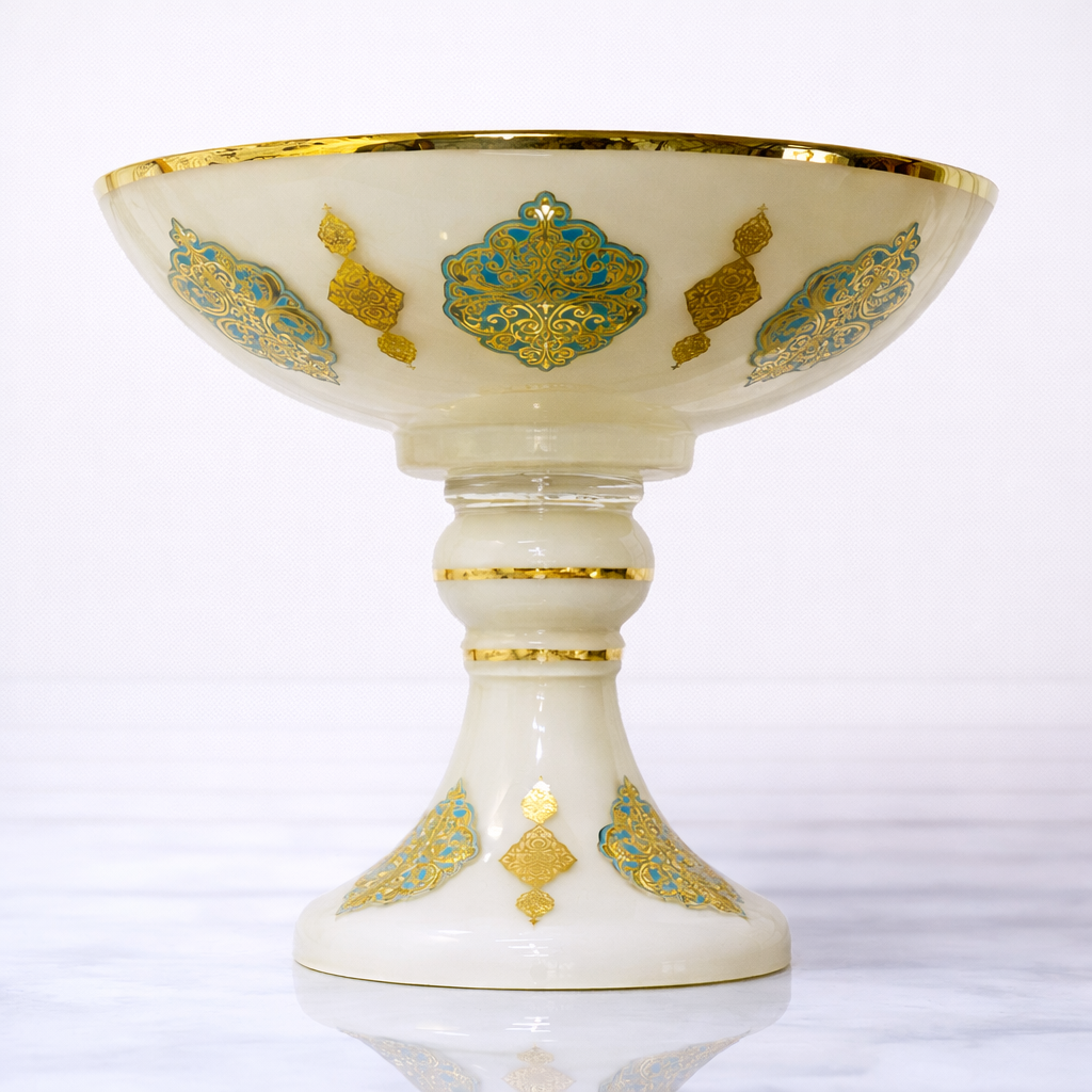 405C4FE3-AE67-4331-BEFA-F1A786392622 FULYA KREM ALTIN ZAMBAK MEYVELİK - Görsel 1