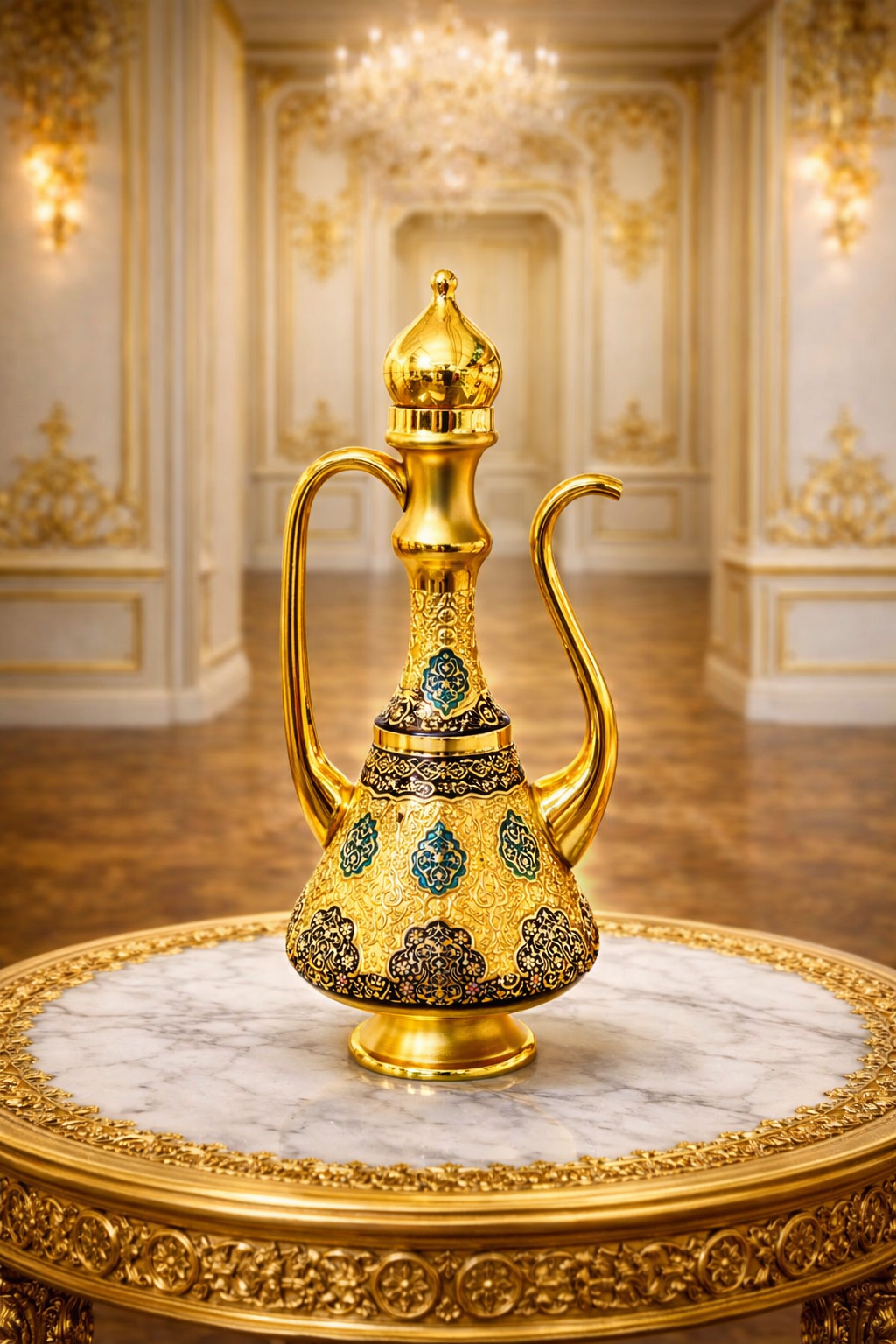 BD800FCF-BB5A-4C6B-9413-DE0384248EBB NAZENDE YEŞİL ALTIN İBRİK - Görsel 1