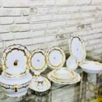 ROYAL CHARM GÜLLÜ AVANGART YEMEK TAKIMI - Görsel 2